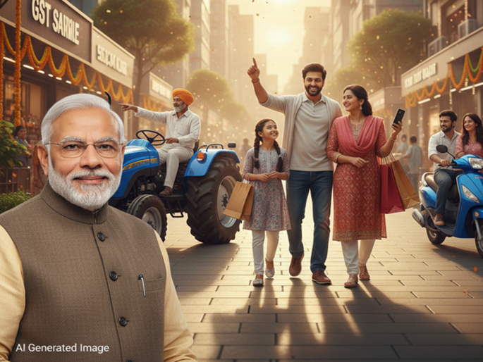 gst mohotsav navratri PM Modi hints at further reduction in GST We will not stop here | GST मध्ये आणखी कपातीचे पंतप्रधान मोदींचे संकेत; म्हणाले, "आम्ही इकडेच थांबणार नाही..."