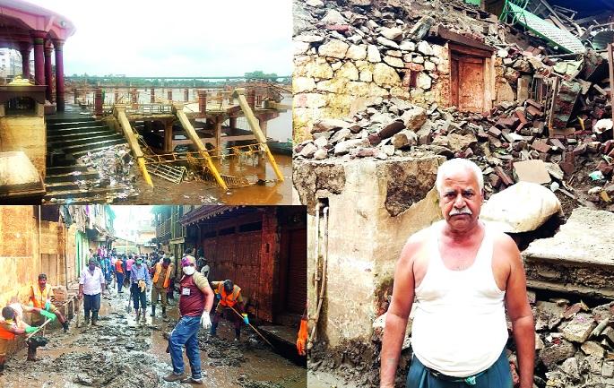 Narsinghwadikar was soon defeated | नृसिंहवाडीकरांचं सारं काही हिरावलं -: महापुराचा फटका  Narsinghwadikar was soon defeated | नृसिंहवाडीकरांचं सारं काही हिरावलं -: महापुराचा फटका