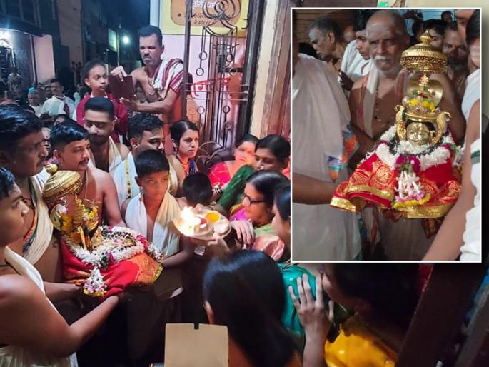 Srikshetra came to Devgaon at night as per the tradition of Nrisimhwadi | श्रीक्षेत्र नृसिंहवाडी येथील परंपरेने रात्री देव गावात आले Srikshetra came to Devgaon at night as per the tradition of Nrisimhwadi | श्रीक्षेत्र नृसिंहवाडी येथील परंपरेने रात्री देव गावात आले