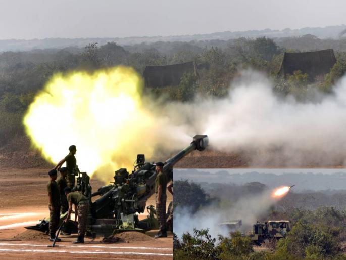 God of War' roared; School of Artillery's show of strength in Devlali | ‘युद्धाचा देव’गरजला; देवळालीत स्कुल ऑफ आर्टिलरीचे शक्तीप्रदर्शन....!