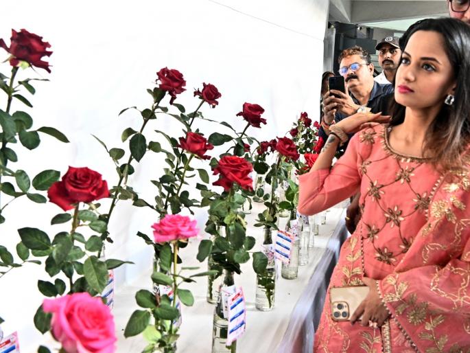 Nashikkars love the world of flowers in Gulshanabad |  ‘गुलशनाबाद’ मधील फुलांच्या दुनियेची नाशिककरांना भूरळ Nashikkars love the world of flowers in Gulshanabad |  ‘गुलशनाबाद’ मधील फुलांच्या दुनियेची नाशिककरांना भूरळ