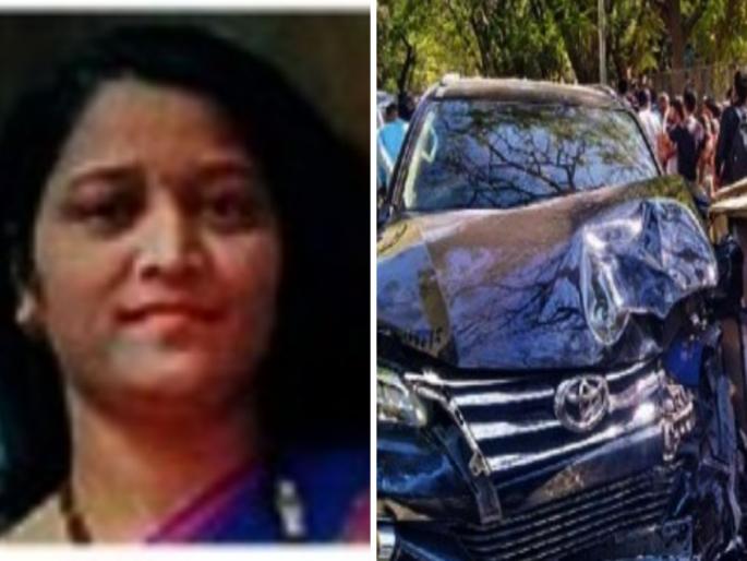 Teacher dies on the spot after being hit by speeding car two injured | सुसाट कारने उडवल्याने शिक्षिकेचा जागीच मृत्यू; दोघे जखमी, दोन वाहनांचाही चेंदामेंदा Teacher dies on the spot after being hit by speeding car two injured | सुसाट कारने उडवल्याने शिक्षिकेचा जागीच मृत्यू; दोघे जखमी, दोन वाहनांचाही चेंदामेंदा