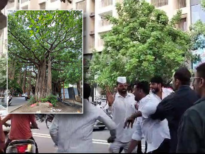 Attack on environmentalists who went to save banyan trees in Nashik | वटवृक्ष वाचविण्यासाठी गेलेल्या पर्यावरणप्रेमींवर नाशिकमध्ये हल्ला Attack on environmentalists who went to save banyan trees in Nashik | वटवृक्ष वाचविण्यासाठी गेलेल्या पर्यावरणप्रेमींवर नाशिकमध्ये हल्ला