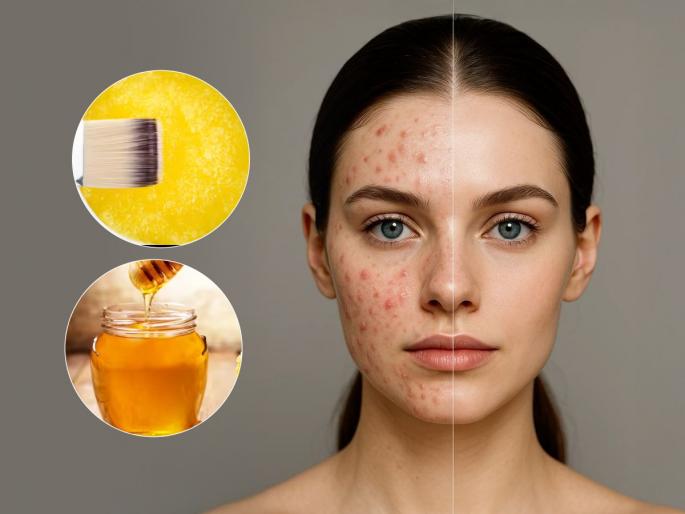 best skin care tips for Navratri natural remedies for acne and pimples home remedies for clear glowing skin kitchen ingredients for spotless skin | Navratri Skin Care : पिंपल्स- फोडांमुळे चेहरा खराब दिसतो? स्वयंपाकघरातील २ पदार्थ करतील जादू, डाग गायब- चेहऱ्यावर येईल तेज