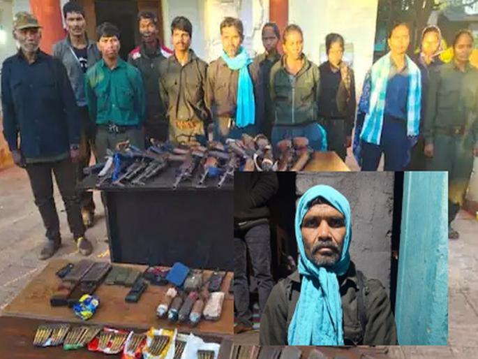 Maoist 'Ramdher' with a bounty of three crores surrenders, another blow to Maoist 'MMC', surrenders along with 11 associates in Rajnandgaon, Chhattisgarh | तीन कोटींचा इनामी माओवादी ‘रामधेर’ शरण, माओवाद्यांच्या ‘एमएमसी’ला आणखी एक धक्का, छत्तीसगडच्या राजनांदगावमध्ये ११ सहकाऱ्यांसह टाकली शस्त्रे Maoist 'Ramdher' with a bounty of three crores surrenders, another blow to Maoist 'MMC', surrenders along with 11 associates in Rajnandgaon, Chhattisgarh | तीन कोटींचा इनामी माओवादी ‘रामधेर’ शरण, माओवाद्यांच्या ‘एमएमसी’ला आणखी एक धक्का, छत्तीसगडच्या राजनांदगावमध्ये ११ सहकाऱ्यांसह टाकली शस्त्रे