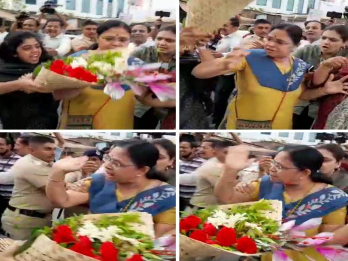 brahman mahasangh agitation opposite ncp in pune | Video: 'ओ ताई बुके घ्या, तुझ्या बापाच्या...'; राष्ट्रवादी vs ब्राह्मण महासंघाचा पुण्यात 'राडा' brahman mahasangh agitation opposite ncp in pune | Video: 'ओ ताई बुके घ्या, तुझ्या बापाच्या...'; राष्ट्रवादी vs ब्राह्मण महासंघाचा पुण्यात 'राडा'