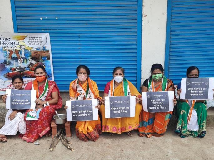 coronaVirus- Corona survived and died of inflation | coronaVirus- कोरोनाने वाचलो अन् महागाईने मेलो, दरवाढीविरोधात राष्ट्रवादी काँग्रेसचे आंदोलन