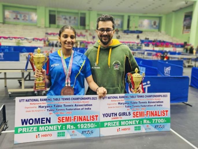Sayali Vani won two bronzes in the National Table Tennis Championships | राष्ट्रीय टेबल टेनिस स्पर्धेत सायली वाणीला दोन कांस्य Sayali Vani won two bronzes in the National Table Tennis Championships | राष्ट्रीय टेबल टेनिस स्पर्धेत सायली वाणीला दोन कांस्य