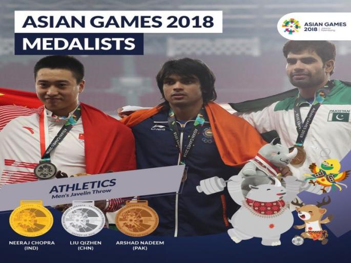 Asian Games 2018: China, Pakistan also have to stand for the national anthem of India ... | Asian Games 2018: भारताच्या राष्ट्रगीतावेळी चीन, पाकिस्तानलाही उभं राहावं लागतं तेव्हा... Asian Games 2018: China, Pakistan also have to stand for the national anthem of India ... | Asian Games 2018: भारताच्या राष्ट्रगीतावेळी चीन, पाकिस्तानलाही उभं राहावं लागतं तेव्हा...