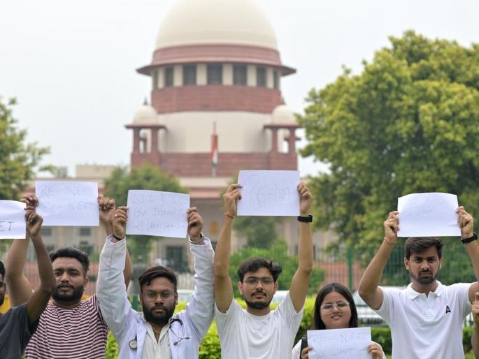 Editorial : Neet Exam The court says the paper was leak, the government says no... | संपादकीय : 'नीट' नेटकी झाडाझडती; न्यायालय म्हणतेय पेपर फुटला, सरकार म्हणतेय नाही... Editorial : Neet Exam The court says the paper was leak, the government says no... | संपादकीय : 'नीट' नेटकी झाडाझडती; न्यायालय म्हणतेय पेपर फुटला, सरकार म्हणतेय नाही...