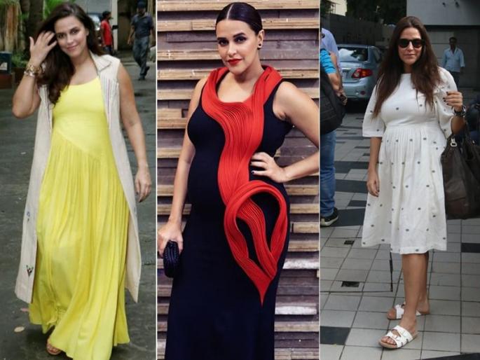 how to hide baby bump after 3 to 4 months of pregnancy see neha dhupia pics | प्रेग्नन्सीमध्ये स्टायलिश लूकने लपवा बेबी बम्प; नेहा धूपियाकडून घेऊ शकता फॅशन टिप्स! how to hide baby bump after 3 to 4 months of pregnancy see neha dhupia pics | प्रेग्नन्सीमध्ये स्टायलिश लूकने लपवा बेबी बम्प; नेहा धूपियाकडून घेऊ शकता फॅशन टिप्स!
