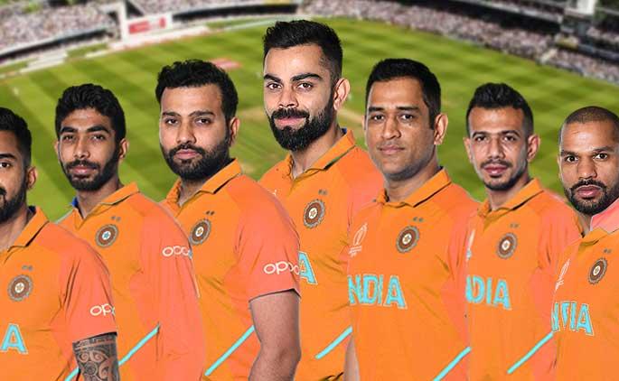 Breaking News, ICC World Cup 2019: India's Orange Jersey unveiled, see first look | Breaking News, ICC World Cup 2019 : भारताच्या 'ऑरेंज जर्सी'चे झाले अनावरण, पाहा भन्नाट लूक