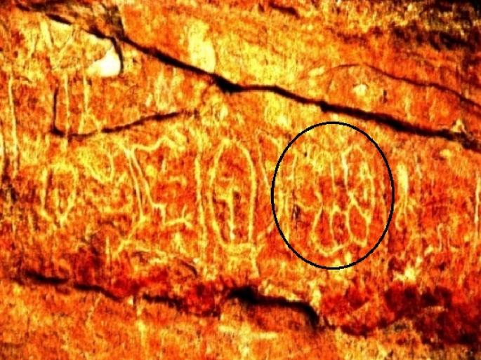 Saptapadi Kamal from a stone age cave found in Ambadevi temple area in Amravati | अमरावती येथील अंबादेवी मंदिर परिसरात आढळले अश्मयुगीन चित्रगुहेतील 'सप्तपदी कमळ’ Saptapadi Kamal from a stone age cave found in Ambadevi temple area in Amravati | अमरावती येथील अंबादेवी मंदिर परिसरात आढळले अश्मयुगीन चित्रगुहेतील 'सप्तपदी कमळ’