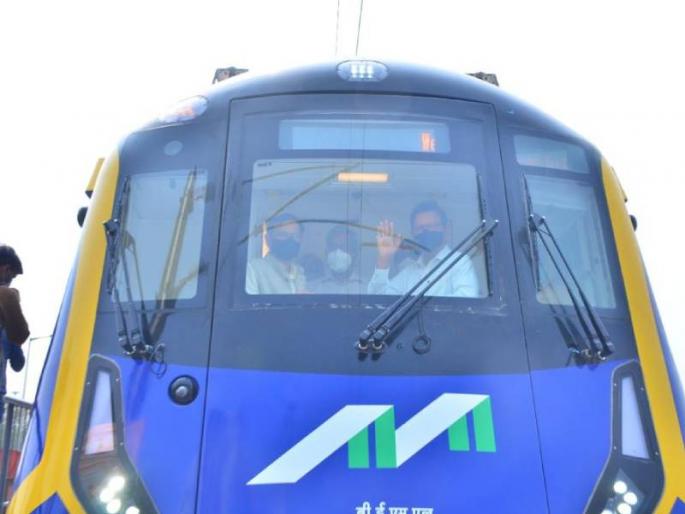 6 coach metro mumbai trial run successful | लयभारी! ६ डब्यांची मेट्रो आली हो...चारकोप आगारात झाली यशस्वी चाचणी! 6 coach metro mumbai trial run successful | लयभारी! ६ डब्यांची मेट्रो आली हो...चारकोप आगारात झाली यशस्वी चाचणी!