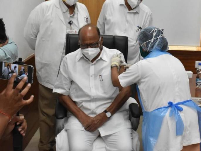 sharad pawar takes covid vaccine in mumbai j j hospital | Sharad Pawar Covid Vaccine : मोठी बातमी! पंतप्रधान मोदींपाठोपाठ शरद पवारांनीही टोचून घेतली कोरोनाची लस sharad pawar takes covid vaccine in mumbai j j hospital | Sharad Pawar Covid Vaccine : मोठी बातमी! पंतप्रधान मोदींपाठोपाठ शरद पवारांनीही टोचून घेतली कोरोनाची लस