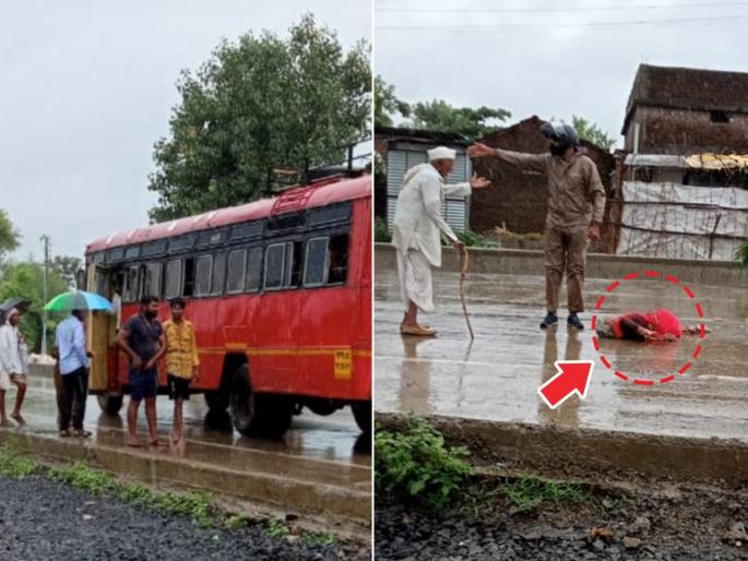 ST bus crushed elderly women infront of her husband in vardha | हृदयद्रावक! एसटीनं डोळ्यादेखत पत्नीला चिरडलं; वृद्धावर कोसळला दु:खाचा डोंगर ST bus crushed elderly women infront of her husband in vardha | हृदयद्रावक! एसटीनं डोळ्यादेखत पत्नीला चिरडलं; वृद्धावर कोसळला दु:खाचा डोंगर