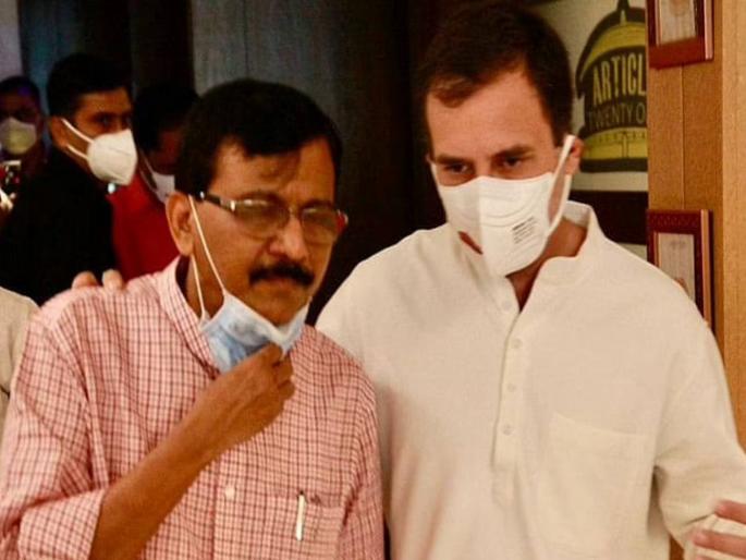 congress leader rahul gandhi asked me about shiv sena mp sanjay raut tells about meeting | राहुल गांधींनी विचारलं, शिवसेना म्हणजे काय?; संजय राऊत एका वाक्यात उत्तरले; म्हणाले... congress leader rahul gandhi asked me about shiv sena mp sanjay raut tells about meeting | राहुल गांधींनी विचारलं, शिवसेना म्हणजे काय?; संजय राऊत एका वाक्यात उत्तरले; म्हणाले...