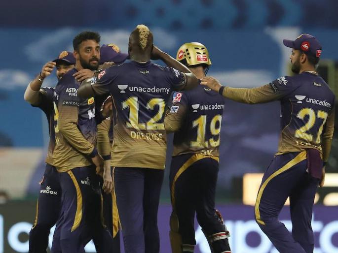 IPL 2021, RCB vs KKR Bangalore all out for 92 after Chakravarthy Russell show with the ball | IPL 2021, RCB vs KKR: केकेआरच्या चक्रव्यूव्हात अडकली कोहली ब्रिगेड; ९२ धावांत गुंडाळलं!