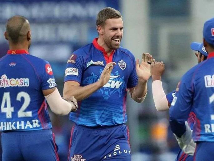 Fastest ball of the IPL 2021 bowled by delhi capitals anrich nortje against Sunrisers Hyderabad | IPL 2021: तेज तर्रार...! दिल्ली कॅपिटल्सच्या नॉर्खियानं टाकला यंदाच्या सीझनचा सर्वात वेगवान चेंडू; फलंदाजही चक्रावला 