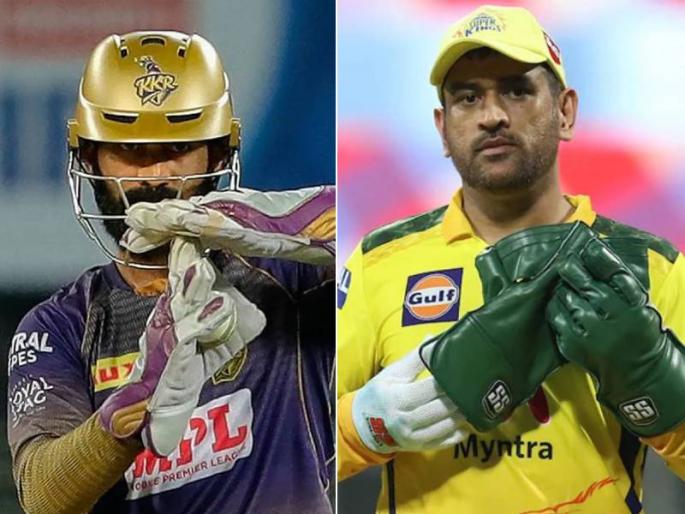 IPL 2021 Dinesh Karthik left Dhoni behind became the best wicketkeeper | IPL 2021: आयपीएलमध्ये दिनेश कार्तिकचा पराक्रम, धोनीला टाकलं मागे!, बनला सर्वोत्तम यष्टीरक्षक