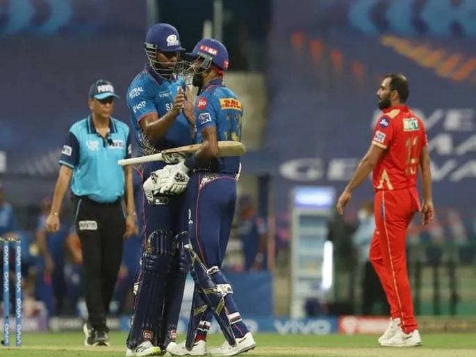 IPL 2021 MI vs PBKS hardik pandya credits mohammed shami for his innings | IPL 2021 MI vs PBKS: हे शक्य झालं केवळ शमी साहेबांमुळे; पांड्यानं मानले प्रतिस्पर्धाचे आभार, कारणही सांगितलं