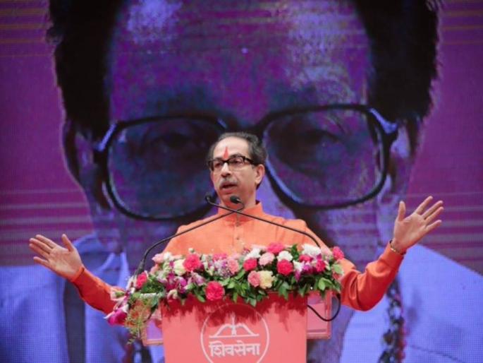 Shivsena Dasara Melava 2021 cm uddhav thackeray attacks bjp over harshwardhan patils statement | Shivsena Dasara Melava 2021: 'त्यांना' भाजपचं ब्रँड ऍम्बेसेडर करा; ठाकरेंचा सणसणीत टोला; थेट जाहिरातची वाचली
