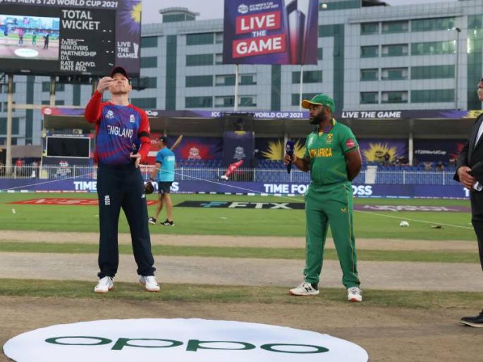 ICC T20 World Cup 2021 ENG vs SA Live updates England win toss bowling first Last chance for South Africa | ICC T20 World Cup 2021, ENG vs SA, Live: इंग्लंडनं नाणेफेक जिंकली, गोलंदाजीचा निर्णय; द.आफ्रिकेला शेवटची संधी