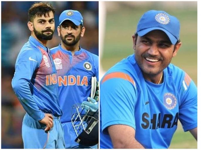 when virender sehwag revealed how he and ms dhoni saved virat kohli from getting dropped | विराटला 'त्याच'वेळी डच्चू मिळणार होता, पण...; सेहवागनं सांगितला धोनी-कोहलीचा किस्सा