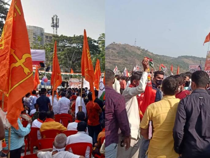 Thane Shiv Sena and NCP clashed over kharegaon bridge opening Jitendra Awhad took the car directly on the bridge | ठाण्यात शिवसेना, राष्ट्रवादीत श्रेयवादावरून जुंपली; जितेंद्र आव्हाडांनी थेट पुलावर गाडी नेली, नेमकं काय घडलं वाचा..