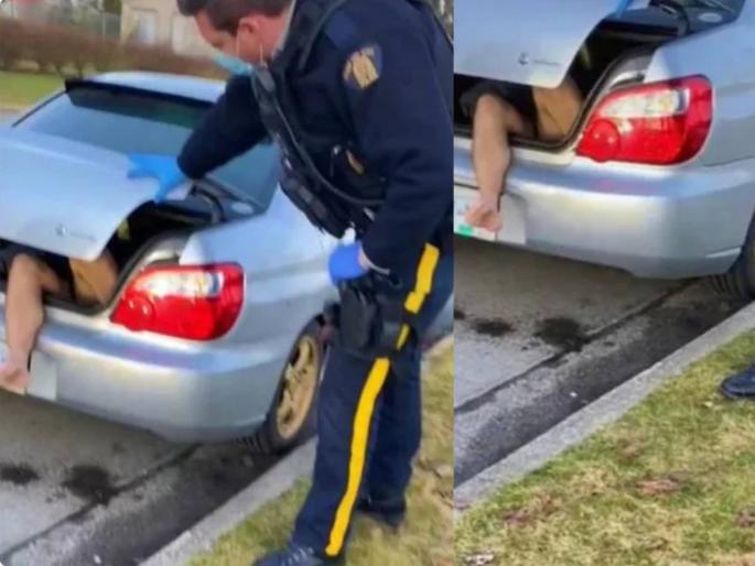 woman found naked man sleeping in her car trunk after returned home late night | रात्री उशीरा घरी परतली महिला अन् सकाळी कारची डिक्की उघडून पाहिली तर बसला धक्का!, Video व्हायरल woman found naked man sleeping in her car trunk after returned home late night | रात्री उशीरा घरी परतली महिला अन् सकाळी कारची डिक्की उघडून पाहिली तर बसला धक्का!, Video व्हायरल