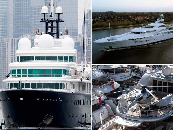 Russia vs Ukraine War Russian Oligarchs Seek Safe Ports For Their Superyachts America | Russia vs Ukraine War: फुटबॉलच्या मैदानाच्या आकाराचं जहाज, लपवू तरी कुठे? पुतीन यांच्या उद्योगपती मित्राची झोप उडाली Russia vs Ukraine War Russian Oligarchs Seek Safe Ports For Their Superyachts America | Russia vs Ukraine War: फुटबॉलच्या मैदानाच्या आकाराचं जहाज, लपवू तरी कुठे? पुतीन यांच्या उद्योगपती मित्राची झोप उडाली