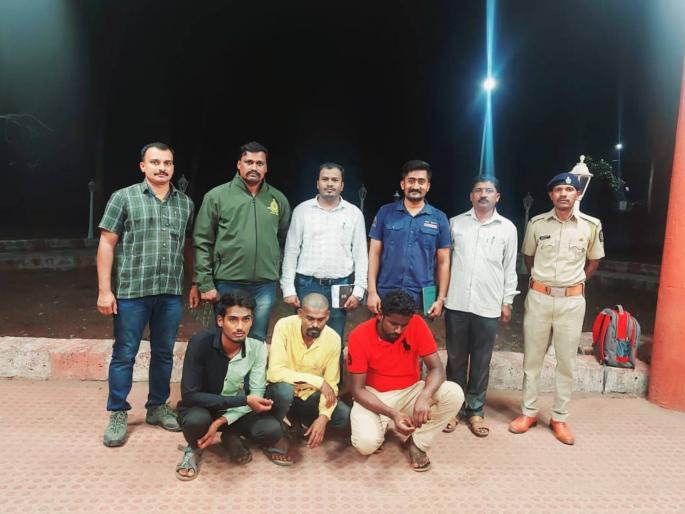 Three days imprisonment for unauthorized entry into Sahyadri Tiger Reserve | सह्याद्री व्याघ्र प्रकल्पात शस्त्रास्त्रांसह विनापरवाना घुसलेल्या तिघांना पाच दिवसांची वनकोठडी Three days imprisonment for unauthorized entry into Sahyadri Tiger Reserve | सह्याद्री व्याघ्र प्रकल्पात शस्त्रास्त्रांसह विनापरवाना घुसलेल्या तिघांना पाच दिवसांची वनकोठडी