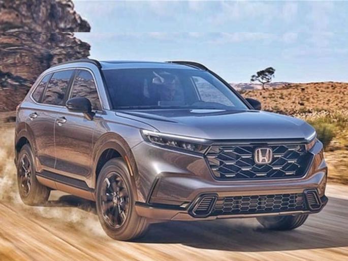 honda crv sixth gen unveiled changed look and design hybrid suv car will come in bigger size | New Honda CR-V: होंडा CR-V च्या नव्या मॉडलचा लूक अखेर समोर, जबरदस्त डिझाइन अन् मोठ्या आकारासह हायब्रीड SUV कार! honda crv sixth gen unveiled changed look and design hybrid suv car will come in bigger size | New Honda CR-V: होंडा CR-V च्या नव्या मॉडलचा लूक अखेर समोर, जबरदस्त डिझाइन अन् मोठ्या आकारासह हायब्रीड SUV कार!