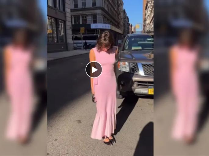 women white dress change his colour in sunlight people will shocked to see this | उन्हात जाताच महिलेच्या कपड्यांचा रंगच बदलला, 'जादुई ड्रेस' पाहून सगळेच आश्चर्यचकीत! पाहा Video women white dress change his colour in sunlight people will shocked to see this | उन्हात जाताच महिलेच्या कपड्यांचा रंगच बदलला, 'जादुई ड्रेस' पाहून सगळेच आश्चर्यचकीत! पाहा Video