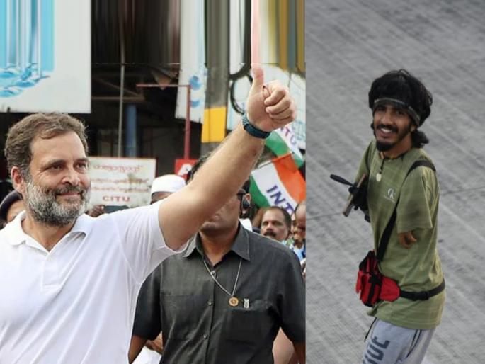 Suraj without both hands started the Jodo Bharat Padayatra | दोन्ही हात नसलेला सुरज निघाला भारत जोडो पदयात्रेत Suraj without both hands started the Jodo Bharat Padayatra | दोन्ही हात नसलेला सुरज निघाला भारत जोडो पदयात्रेत