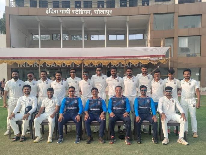 Maharashtra wins by ten wickets, C.K. Naidu Trophy; Sohan Jamle's 12 wickets | महाराष्ट्राचा दहा गडी राखून दणदणीत विजय, सी.के. नायडू ट्रॉफी; सोहन जामळेचे १२ बळी Maharashtra wins by ten wickets, C.K. Naidu Trophy; Sohan Jamle's 12 wickets | महाराष्ट्राचा दहा गडी राखून दणदणीत विजय, सी.के. नायडू ट्रॉफी; सोहन जामळेचे १२ बळी