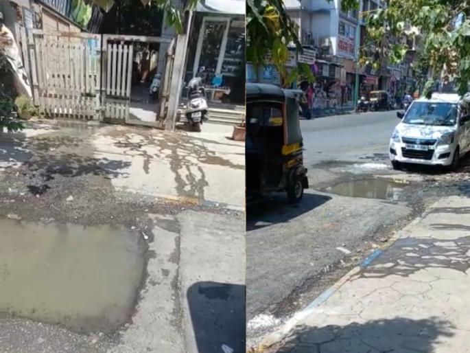 Anger in Naipada area due to dirty drainage water overflowing on the road | राेडवर तुंबलेल्या ड्रेनेजच्या घाण पाण्यामुळे नाैपाडा परिसरात संताप Anger in Naipada area due to dirty drainage water overflowing on the road | राेडवर तुंबलेल्या ड्रेनेजच्या घाण पाण्यामुळे नाैपाडा परिसरात संताप