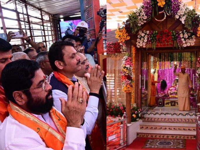 Prime Minister Modi showed the way home to those asking for the date of construction of the temple | मंदिर निर्माणाची तारीख विचारणाऱ्यांना पंतप्रधान मोदींनी दाखवला घरचा रस्ता; शिंदेंचा ठाकरेंवर निशाणा 