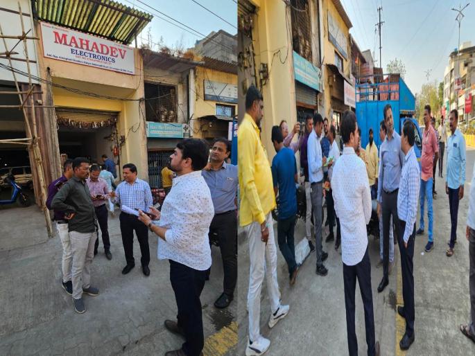 Action against shopkeepers who do not put up marathi boards in ulhasnagar | उल्हासनगरात मराठी पाट्या न लावणाऱ्या दुकानदारांवर दंडात्मक कारवाई Action against shopkeepers who do not put up marathi boards in ulhasnagar | उल्हासनगरात मराठी पाट्या न लावणाऱ्या दुकानदारांवर दंडात्मक कारवाई