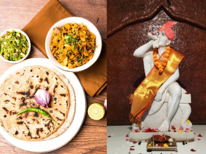 The happy idol of Gajanan Maharaj and the offering of khichdi and jhunka bhakri on Thursdays; Have you seen the temple of near Pawas? | गजानन महाराजांची प्रसन्न मूर्ती आणि गुरुवारी खिचडी व झुणका भाकरीचा प्रसाद; पावसचे मंदिर तुम्ही पाहिले का? The happy idol of Gajanan Maharaj and the offering of khichdi and jhunka bhakri on Thursdays; Have you seen the temple of near Pawas? | गजानन महाराजांची प्रसन्न मूर्ती आणि गुरुवारी खिचडी व झुणका भाकरीचा प्रसाद; पावसचे मंदिर तुम्ही पाहिले का?