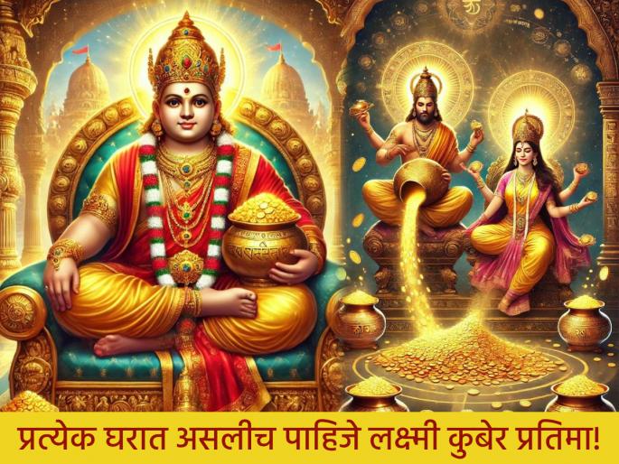 Vastu Shastra: Every home should have an image of Lakshmi and Kuber Maharaj, happiness and prosperity will come to the door! | Vastu Shastra: लक्ष्मी आणि कुबेराची प्रतिमा असेल जर प्रत्येक घरी, तर सुख वैभव नांदेल दारी!