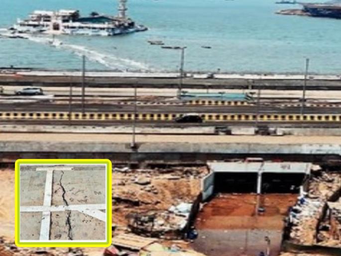 in coastal road haji ali dargah access water logged was submerged during high tide on wednesday | 'कोस्टल'चे महिनाभरात रडगाणे; भुयारी मार्ग पावसाळ्याआधीच तुंबला in coastal road haji ali dargah access water logged was submerged during high tide on wednesday | 'कोस्टल'चे महिनाभरात रडगाणे; भुयारी मार्ग पावसाळ्याआधीच तुंबला