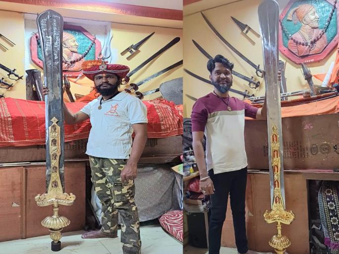 On th ocassion of ram mandir inauguration shivpremi will offer 80 kg stone weapon in navi mumbai | प्रभू रामचरणी शिवप्रेमी ८० किलोचे खड्गअस्त्र अर्पण करणार