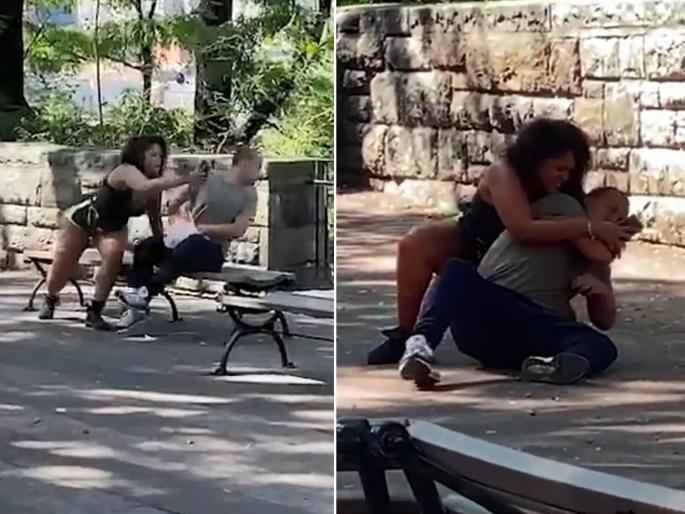 Woman want to unlock his man mobile for his face id but its not easy for her video viral | Video : चेहऱ्याने फोन अनलॉक करण्यासाठी गर्लफ्रेन्ड बसली बॉयफ्रेन्डच्या मानगुटीवर, कशी ते बघाच.... Woman want to unlock his man mobile for his face id but its not easy for her video viral | Video : चेहऱ्याने फोन अनलॉक करण्यासाठी गर्लफ्रेन्ड बसली बॉयफ्रेन्डच्या मानगुटीवर, कशी ते बघाच....