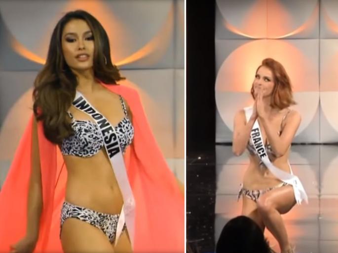 Watch viral video candidates trip fall during miss universe | Miss Universe 2019 स्पर्धेतील 'या' मॉडल्ससाठी टाळ्या वाजत राहिल्या पाहिजे, कारण.... Watch viral video candidates trip fall during miss universe | Miss Universe 2019 स्पर्धेतील 'या' मॉडल्ससाठी टाळ्या वाजत राहिल्या पाहिजे, कारण....