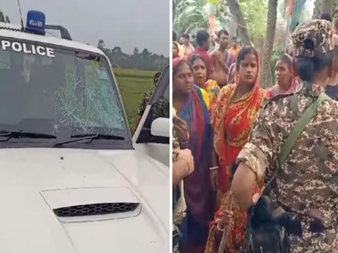 NIA team attacked in Bengal, mob of hundreds of villagers surround car, stone pelt, one officer injured | बंगालमध्ये NIA च्या पथकावर हल्ला, शेकडो ग्रामस्थांच्या जमावाने कारला घातला घेराव, दगडफेक, एक अधिकारी जखमी  NIA team attacked in Bengal, mob of hundreds of villagers surround car, stone pelt, one officer injured | बंगालमध्ये NIA च्या पथकावर हल्ला, शेकडो ग्रामस्थांच्या जमावाने कारला घातला घेराव, दगडफेक, एक अधिकारी जखमी