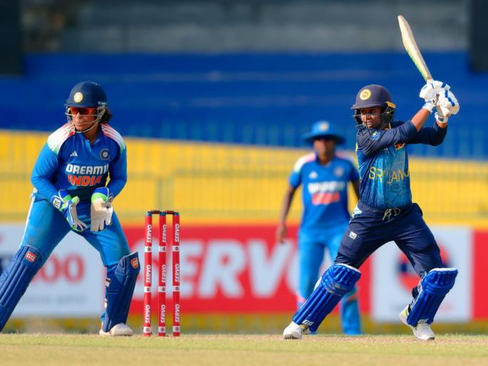 Womens ODI Tri-Series 2025: Sri Lanka beats India by three wickets | IND W vs SL W: श्रीलंकेच्या नीलाक्षी दा सिल्वाचं वादळी अर्धशतक; भारताचा तीन विकेट्सने पराभव