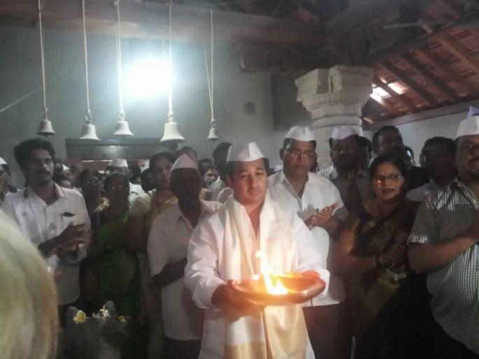Prayer in the Mahatati, Church and Mosque at Rameswarwar-Vijaydurg, in the vicinity of Refinery | रिफायनरी विरोधात गिर्ये-रामेश्वर-विजयदुर्ग येथे महाआरती, चर्च आणि मशीदिमध्ये प्रार्थना