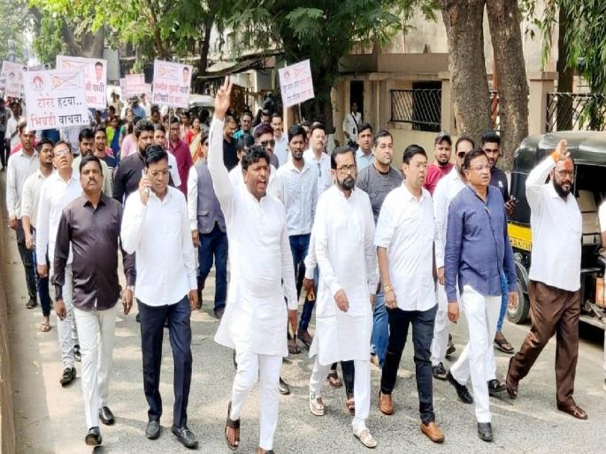 a march against torrent power and deportation mns mayor in bhiwandi | भिवंडीत मनसे शहरप्रमुखाच्या हद्दपार व टोरंट पावर विरोधात मोर्चा a march against torrent power and deportation mns mayor in bhiwandi | भिवंडीत मनसे शहरप्रमुखाच्या हद्दपार व टोरंट पावर विरोधात मोर्चा
