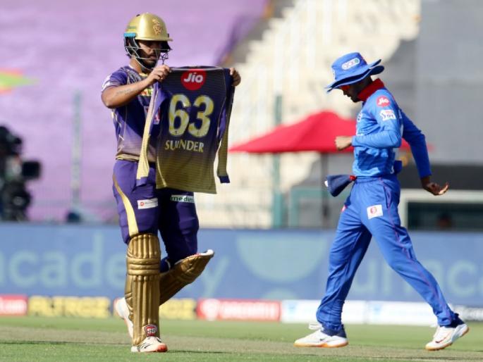 DC vs KKR Latest News : Nitish Rana dedicates his fifty to his father in law, who passed away yesterday, Video | DC vs KKR Latest News : Emotional; नितिश राणानं अर्धशतकानंतर का दाखवली 'सुरींदर' नावाची जर्सी? 